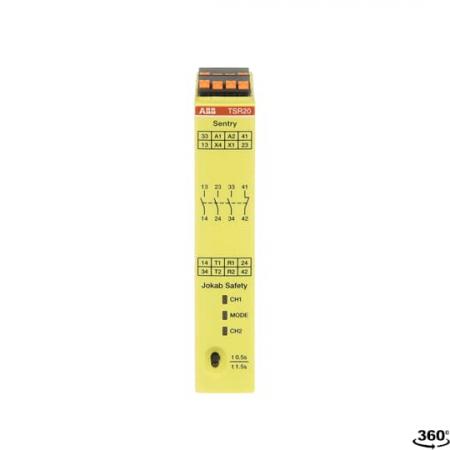 ABB Sentry TSR20P SAFETY TIMER RELAY Relaisausgänge 3 NO+1 NC, Betriebsspannung 24 V DC, PushIn