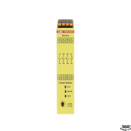 ABB Sentry TSR20MP SAFETY TIMER RELAY Relaisausgänge 3 NO+1 NC, 85-265 V AC/120-375 V DC