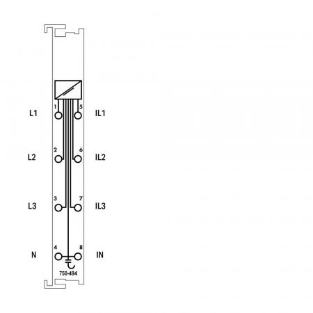 WAGO 750-494/000-001 3-Phasen-Leistungsmessklemme