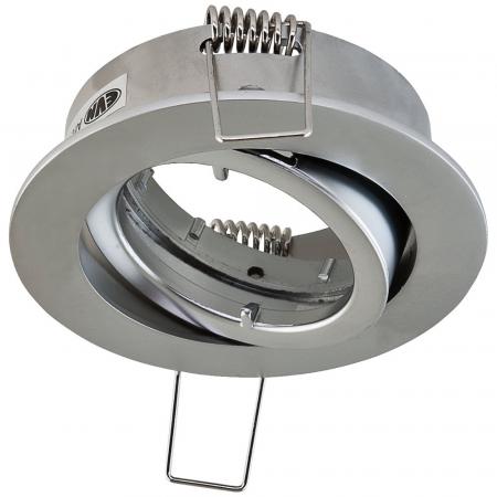 EVN Decken-Einbaustrahler für GU5.3 Leuchtmittel rund schwenkbar chrom matt IP20 GX5.3 12V EinbauØ68