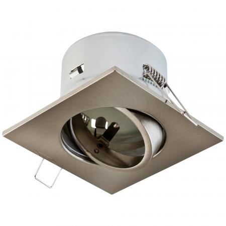EVN Decken-Einbaustrahler für GU5.3 Leuchtmittel quad. schwenkbar chrom-sat. IP20 12V EinbauØ68