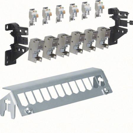 Hager Patch-Panel, univers, 12-fach (E-Dat) inkl. 6xRJ45 Module, Hutschiene/gesc