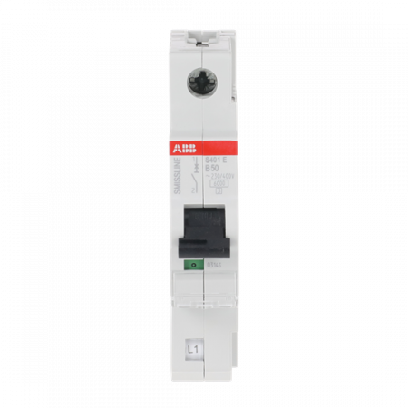 ABB S401E-B50 Sicherungsautomat B-Char., 50 A, 6 kA, 1P, steckbar