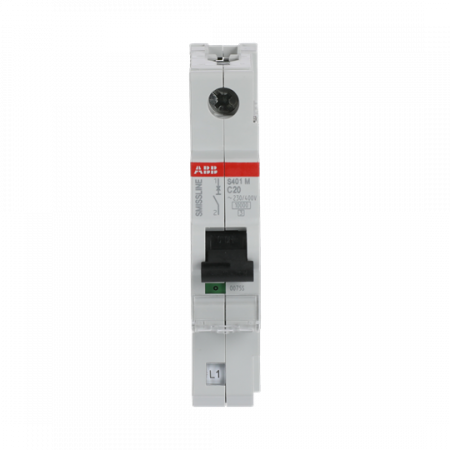 ABB S401M-C20 Sicherungsautomat C-Char., 20 A, 10 kA, 1P, steckbar