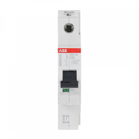 ABB S401M-D50 Sicherungsautomat D-Char., 50 A, 10 kA, 1P, steckbar