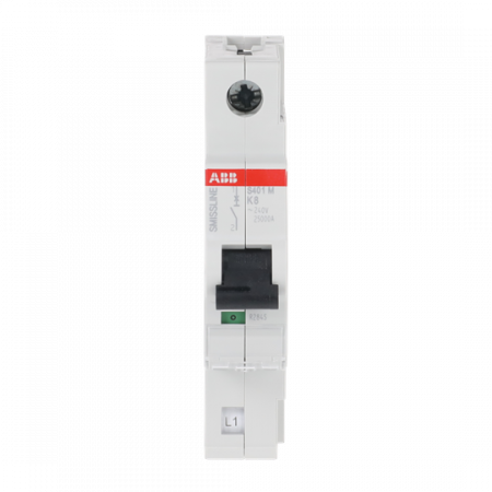 ABB S401M-K8 Sicherungsautomat K-Char., 8 A, 10 kA, 1P, steckbar