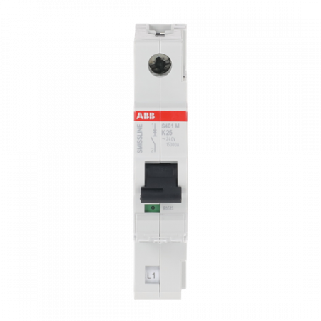 ABB S401M-K25 Sicherungsautomat K-Char., 25 A, 10 kA, 1P, steckbar
