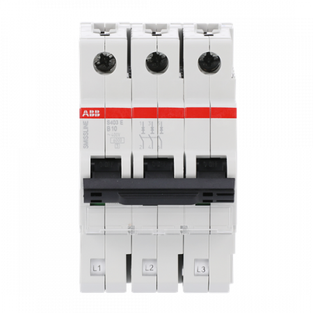 ABB S403E-B10 Sicherungsautomat B-Char., 10 A, 6 kA, 3P, steckbar