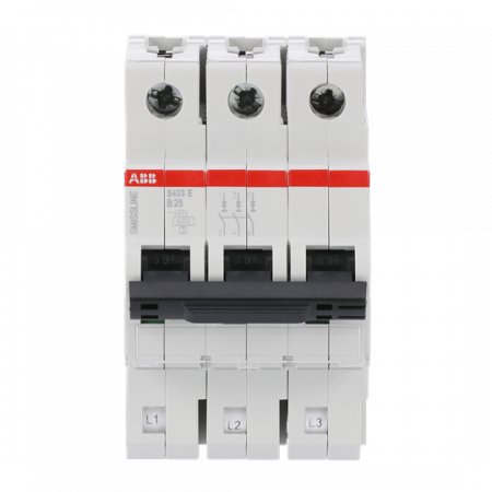 ABB S403E-B25 Sicherungsautomat B-Char., 25 A, 6 kA, 3P, steckbar