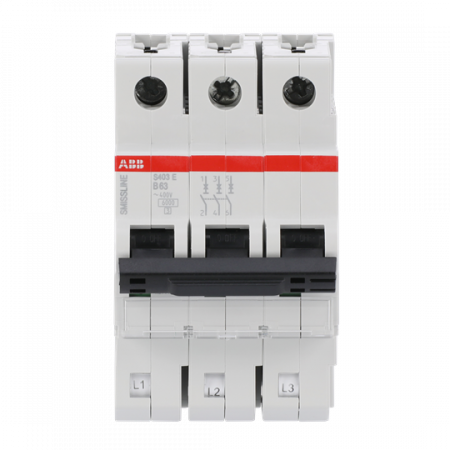 ABB S403E-B63 Sicherungsautomat B-Char., 63 A, 6 kA, 3P, steckbar