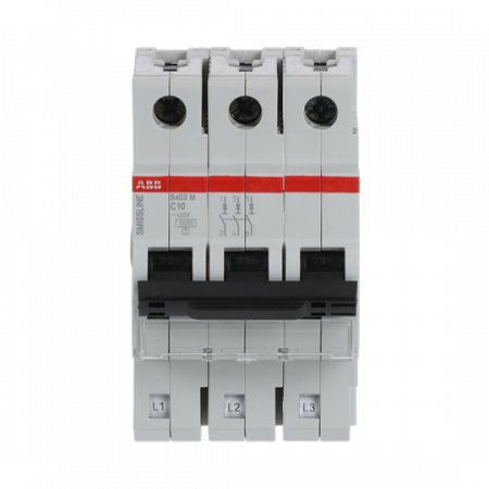ABB S403M-C10 Sicherungsautomat C-Char., 10 A, 10 kA, 3P, steckbar