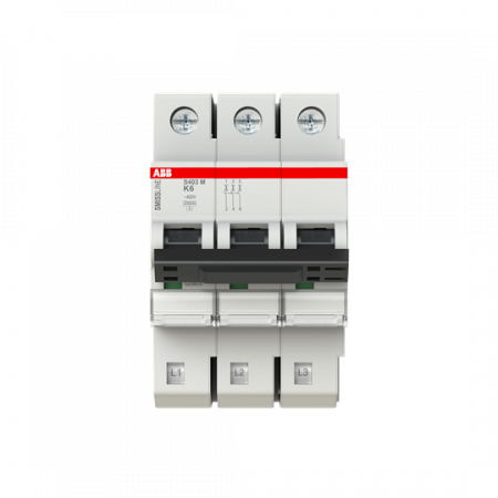 ABB S403M-K6 Sicherungsautomat K-Char., 6 A, 10 kA, 3P, steckbar