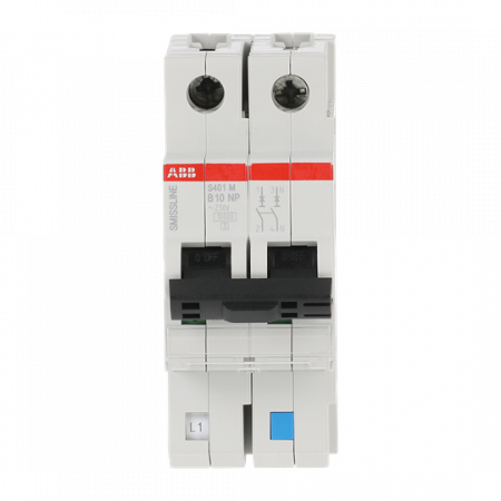 ABB S401M-B10NP Sicherungsautomat B-Char., 10 A, NP, 10 kA, 2P, steckbar geschützter Neutralleiter
