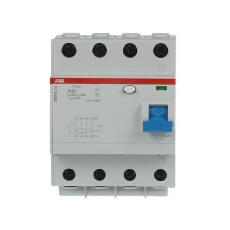 ABB F404A40/0.3 Fehlerstrom-Schutzschalter 40 A, 0.3 mA, 400V AC, 50HZ-Char., 4P, steckbar