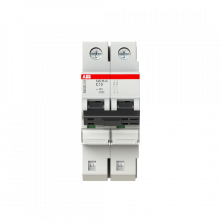 ABB S402M-UCC10 Sicherungsautomat C, 10 A, 250 V DC, 2P, 10 kA, steckbar