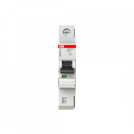 ABB S401M-UCZ20 Sicherungsautomat Z-Char., 20 A, 125 V DC, 1P, 10 kA Z, 20A, 125 V DC, 1polig, Icu=10 kA