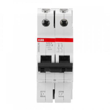 ABB S402M-UCZ1.6 Sicherungsautomat Z-Char., 1, 6 A, 250 V DC, 2P, 50 kA, steckbar