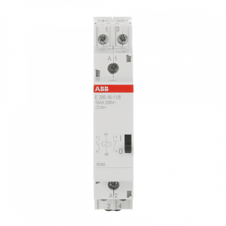 ABB E290-16-11/8 Stromstoßschalter Spule 8 V AC, 16 A, 1 Öffner + 1 Schließer