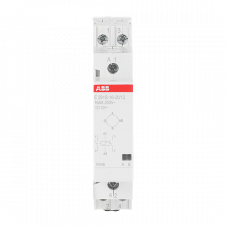 ABB E291S-16-20/12 Serien-Stromstoßschalter Spule 12 V AC, 16 A, 2 Schließer