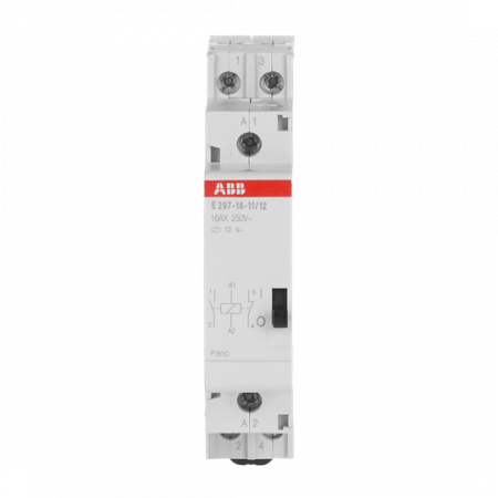 ABB E297-16-11/12 Installationsrelais Spule 12 V AC, 16 A, 1 Öffner + 1 Schließer