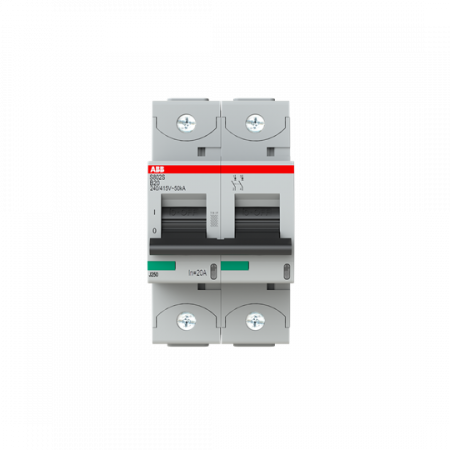 ABB S802S-B20 Hochleist.-Sicherungsautomat, 20A, B, 400 V AC=Icu 50kA, 690 V AC=Icu6kA, 2P