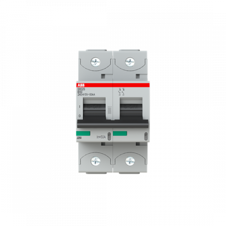 ABB S802S-B50 Hochleist.-Sicherungsautomat, 50A, B, 400 V AC=Icu 50kA, 690 V AC=Icu6kA, 2P