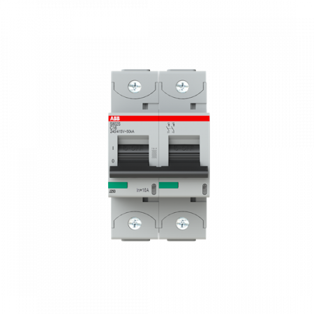 ABB S802S-C16 Hochleist.-Sicherungsautomat, 16A, C, 400 V AC=Icu 50kA, 690 V AC=Icu6kA, 2P