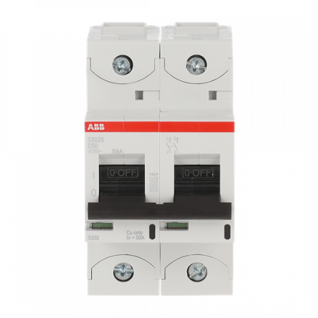 ABB S802S-D50 Hochleist.-Sicherungsautomat, 50A, D, 400 V AC=Icu 50kA, 690 V AC=Icu6kA, 2P
