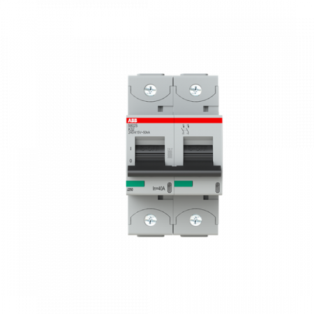 ABB S802S-K32 Hochleist.-Sicherungsautomat, 32A, K, 400 V AC=Icu 50kA, 690 V AC=Icu6kA, 2P