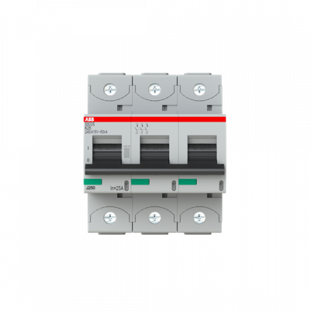 ABB S803S-K25 Hochleist.-Sicherungsautomat, 25A, K, 400 V AC=Icu 50kA, 690 V AC=Icu6kA, 3P