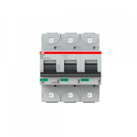 ABB S803S-K50 Hochleist.-Sicherungsautomat, 50A, K, 400 V AC=Icu 50kA, 690 V AC=Icu6kA, 3P