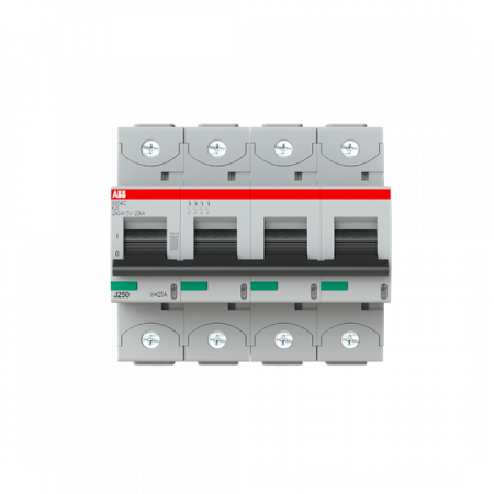 ABB S804S-K25 Hochleist.-Sicherungsautomat, 25A, K, 400 V AC=Icu 50kA, 690 V AC=Icu6kA, 4P