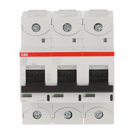 ABB S803S-KM40 Hochleistungs-Sicherungsautomat nur magnetische Auslösung, 3P 40A, Icu=50 kA,