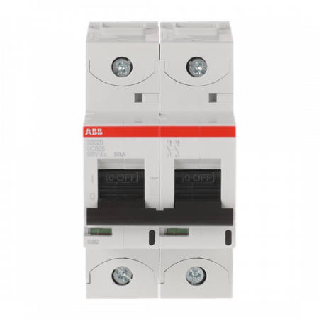ABB S802S-UCB25 Hochleistungs-Sicherungsautomat, 25A, B, 500VDC=Icu 50kA, 2P