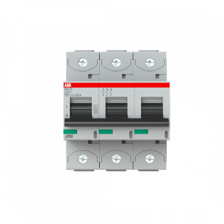 ABB S803S-UCB10 Hochlei.-Sicherungsautomat, 10A, B, 750VDC=Icu 50kA, 3P