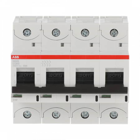 ABB S804S-UCB50 Hochlei.-Sicherungsautomat, 50A, B, 1000VDC=Icu 50kA, 4P
