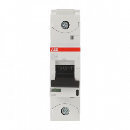 ABB S801S-UCK10 Hochleistungs-Sicherungsautomat 10A, K, 250V DC=Icu 50 kA, 1P