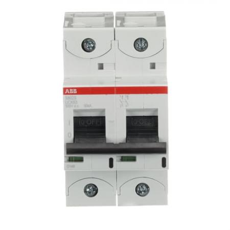 ABB S802S-UCK63 Hochleistungs-Sicherungsautomat, 63A, K, 500VDC=Icu 50kA, 2P