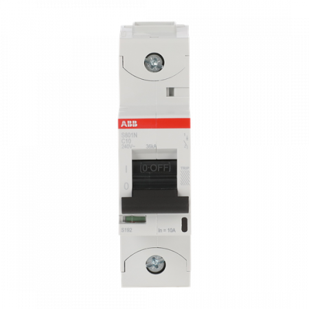ABB S801N-C10 Hochleist.-Sicherungsa., 10A, C, 400 V AC=Icu 36 kA, 690 V AC=Icu 4, 5 kA, 1P