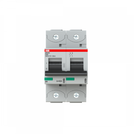 ABB S802N-D40 Hochleist.-Sicherungsaut., 40A, D, 400V AC=Icu 36 kA, 690V AC=Icu 4, 5 kA, 2P