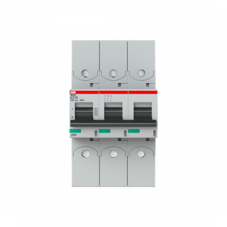 ABB S803S-UCK100-R Hochlei.Sicherungsautom., 100A, K, 750VDC=Icu 50kA, 3P, Ringkabelschuhanschluss