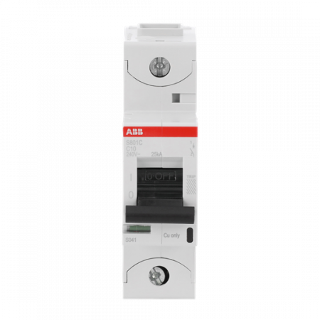 ABB S801C-C10 Hochleistungs-Sicherungsautomat, 10A, C, 415V AC=Icu 25 kA, 1P