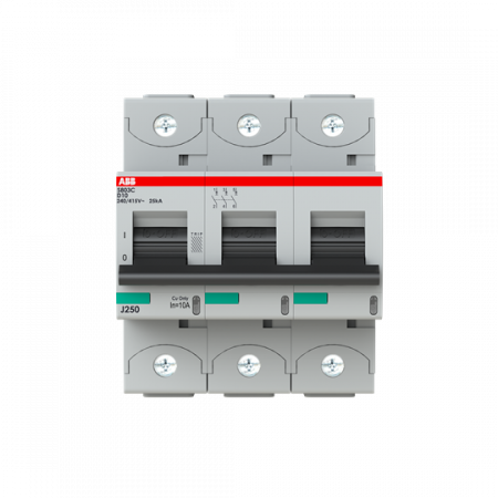 ABB S803C-D10 Hochleist.-Sicherungsautomat, 10A, D, 415 V AC=Icu 25kA, 3P