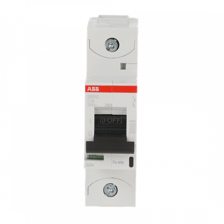 ABB S801C-C16 Hochleistungs-Sicherungsautomat, 16A, C, 415V AC=Icu 25 kA, 1P