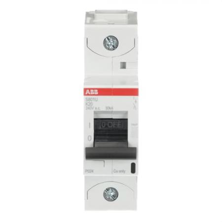 ABB S801U-K20 Hochleistungs-Sicherungsautomat, 20A, K, 240V AC=Icu 30 kA, 1P, UL 489 20A, K, 415 V AC=Icu 30kA, 1P, EN60947-2