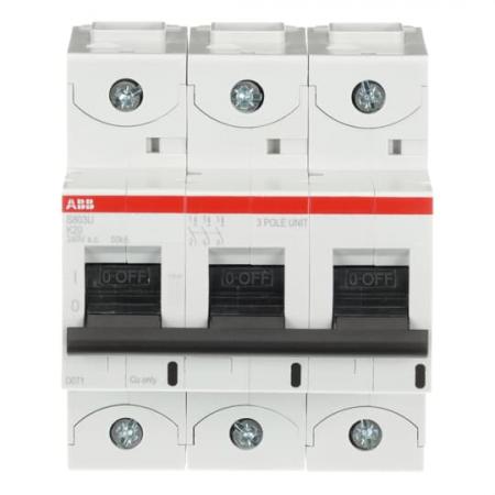 ABB S803U-K20 Hochleist.-Sicherungsautomat, 20A, K, 240 V AC=Icu 50kA, 3P, UL 489