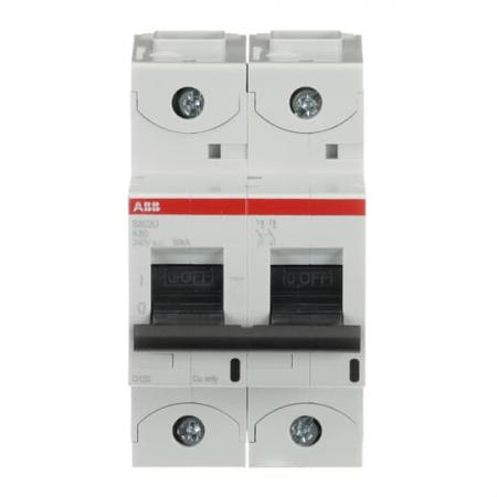 ABB S802U-K80 Hochleist.-Sicherungsautomat, 80A, K, 240 V AC=Icu 50kA, 2P, UL 489, 415 V AC=Icu 50kA, EN60947-2