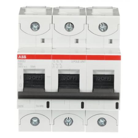 ABB S803U-K90 Hochleist.-Sicherungsautomat, 90A, K, 240 V AC=Icu 50kA, 3P, UL 489