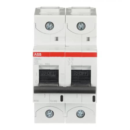 ABB S802U-Z25 Hochleist.-Sicherungsautomat, 25A, Z, 240 V AC=Icu 50kA, 2P, UL 489, 415 V AC=Icu 50kA, EN60947-2