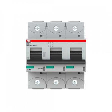 ABB S803U-Z70 Hochleist.-Sicherungsautomat, 70A, Z, 240 V AC=Icu 50kA, 3P, UL 489